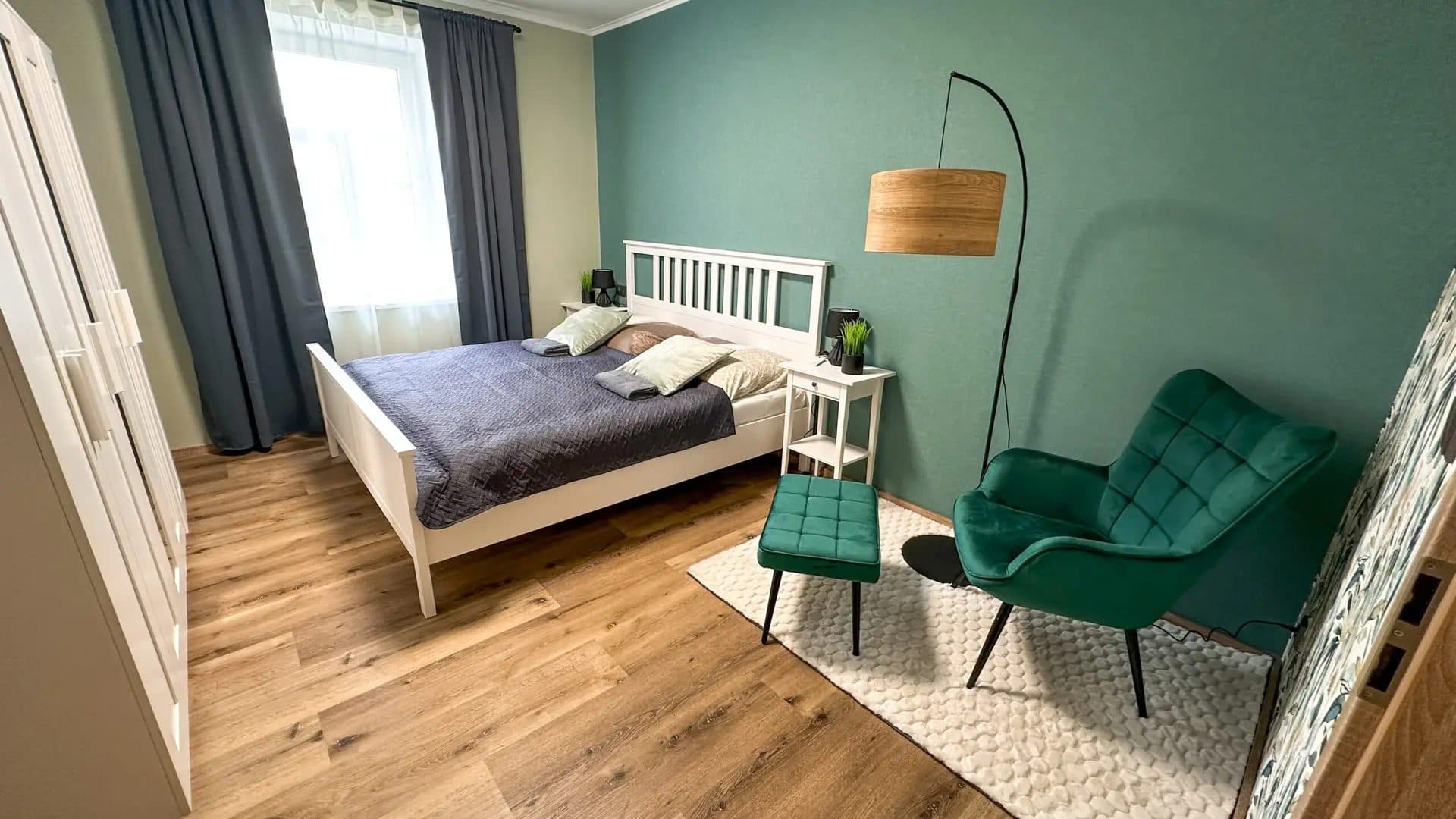 Apartmán Karolina – ložnice s manželskou postelí
